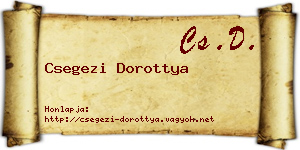 Csegezi Dorottya névjegykártya